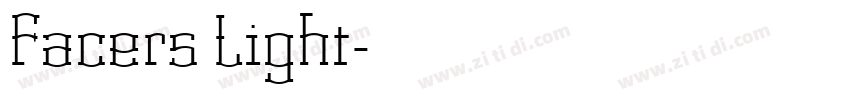 Facers Light字体转换 Facers Light字体转换